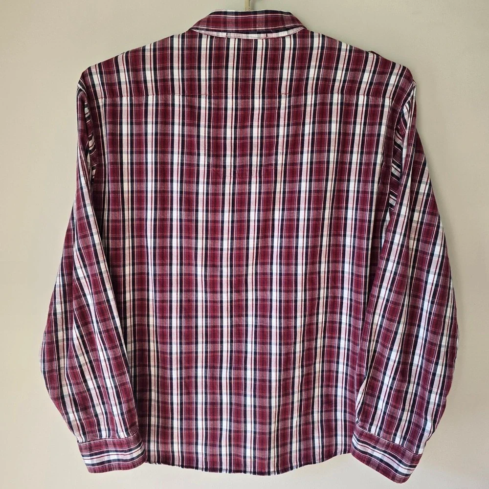 Blue Mariethe Francois Girbaud Plaid Long Sleeve Button Down Shirt XXXL‎